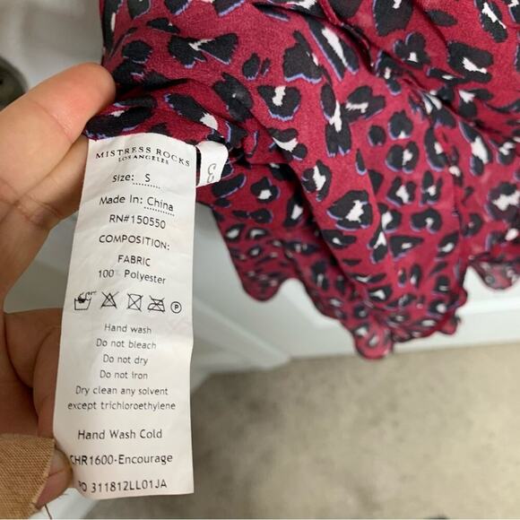 Mistress Rocks House of CB leopard ruffle dress size small mob wife - Picture 8 of 8